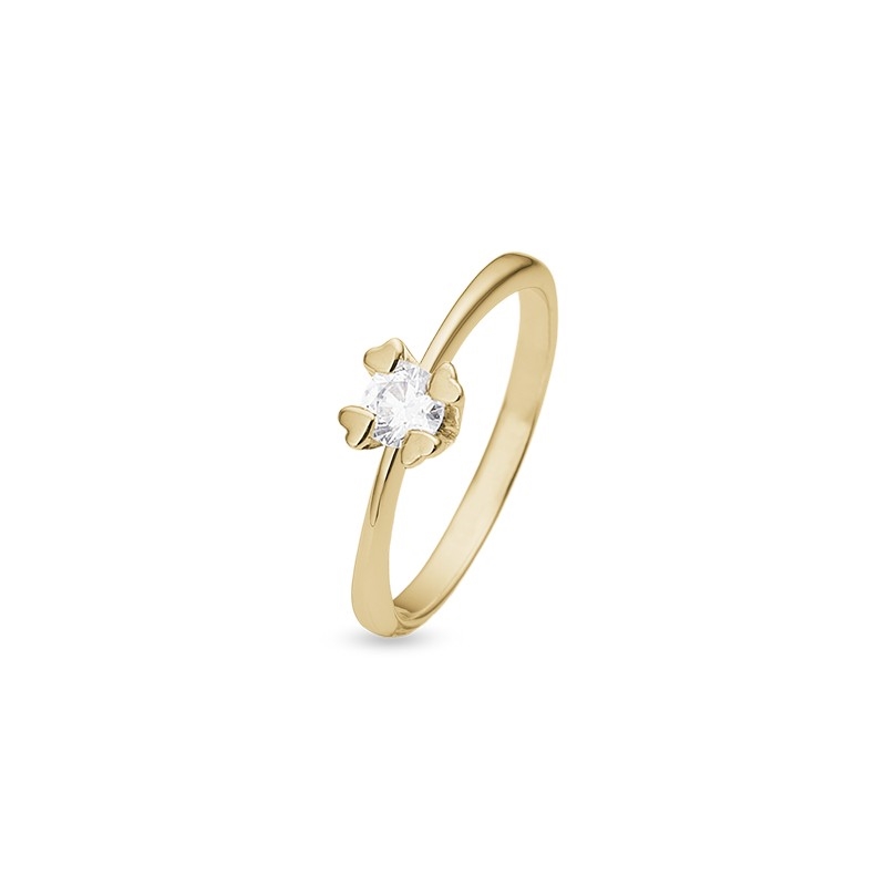 Mary Diamantring i 14 kt guld med lab-grown diamant på 0,40ct