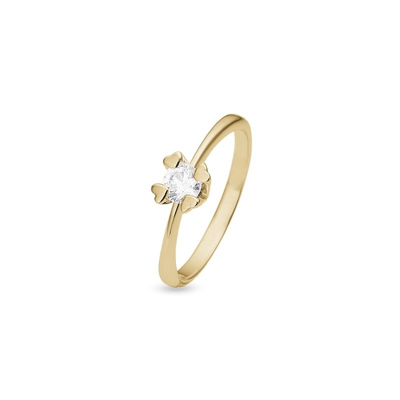 Mary Diamantring i 14 kt guld med lab-grown diamant på 0,50ct