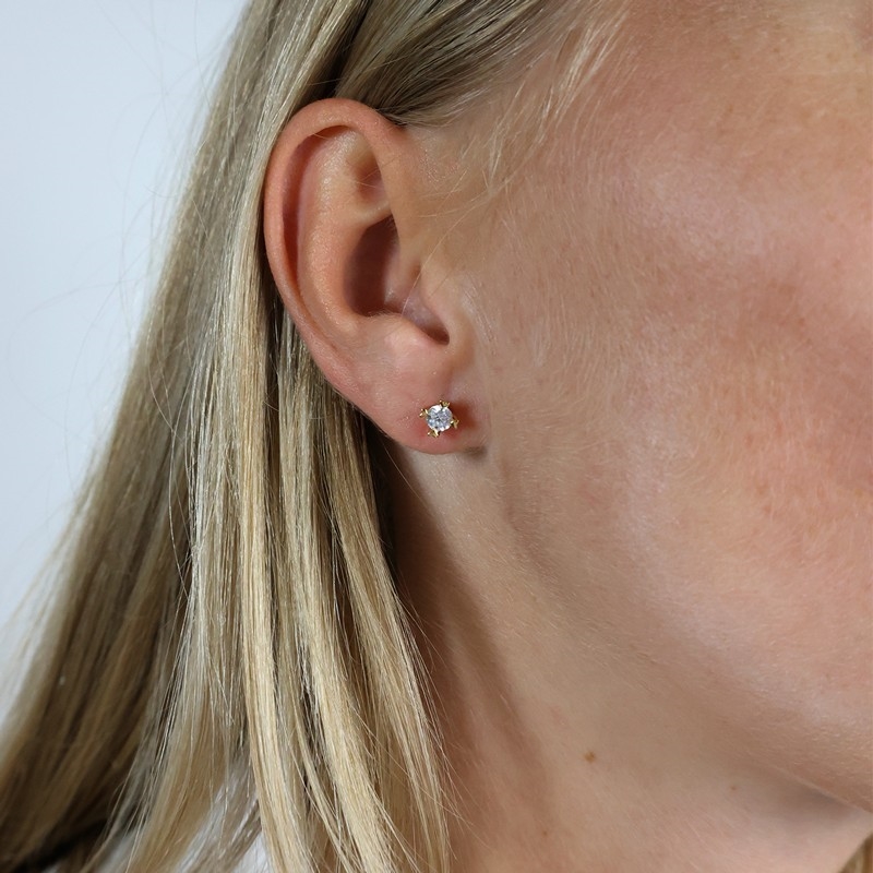 Mary Diamantøreringe i 14 kt guld m lab-grown brillanter