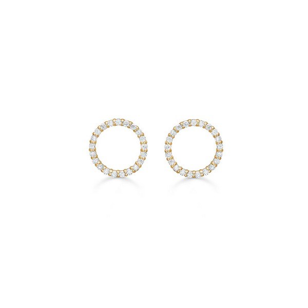 Diamond Halo ørestikkere i 14 kt guld | Mads Z - 1511024