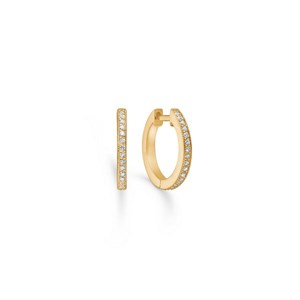 Poetry Hoop i 14 kt guld med diamanter Mads Z 1511036