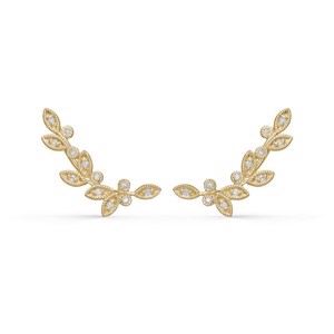 Poetry Small Flower øreringe i 14 kt guld af Mads Z - 1511043