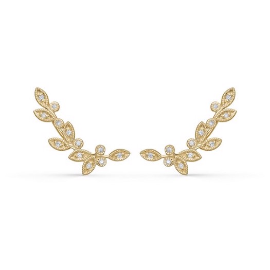 Poetry Small Flower øreringe i 14 kt guld af Mads Z - 1511043