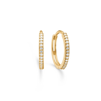  Mads Z - Lumina øreringe i 14 kt guld med 0,14 ct. - 14 mm