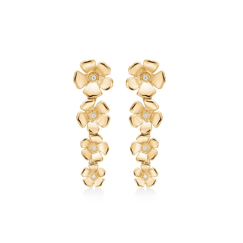 Fleur diamantøreringe i 14 kt guld Mads Z 1511110