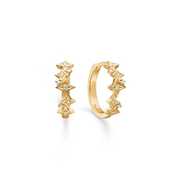 Vesper øreringe i 14 kt guld med 0,06 ct. 