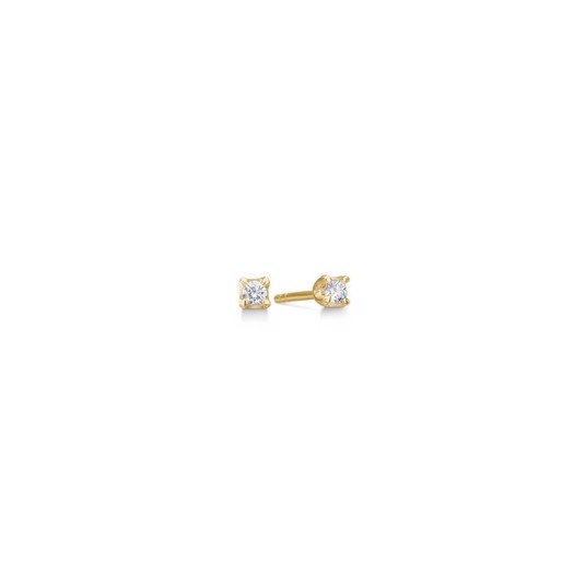Billede af CROWN Øreringe I 14 kt. Guld med diamanter fra 0,09 ct. - 0,50 ct.