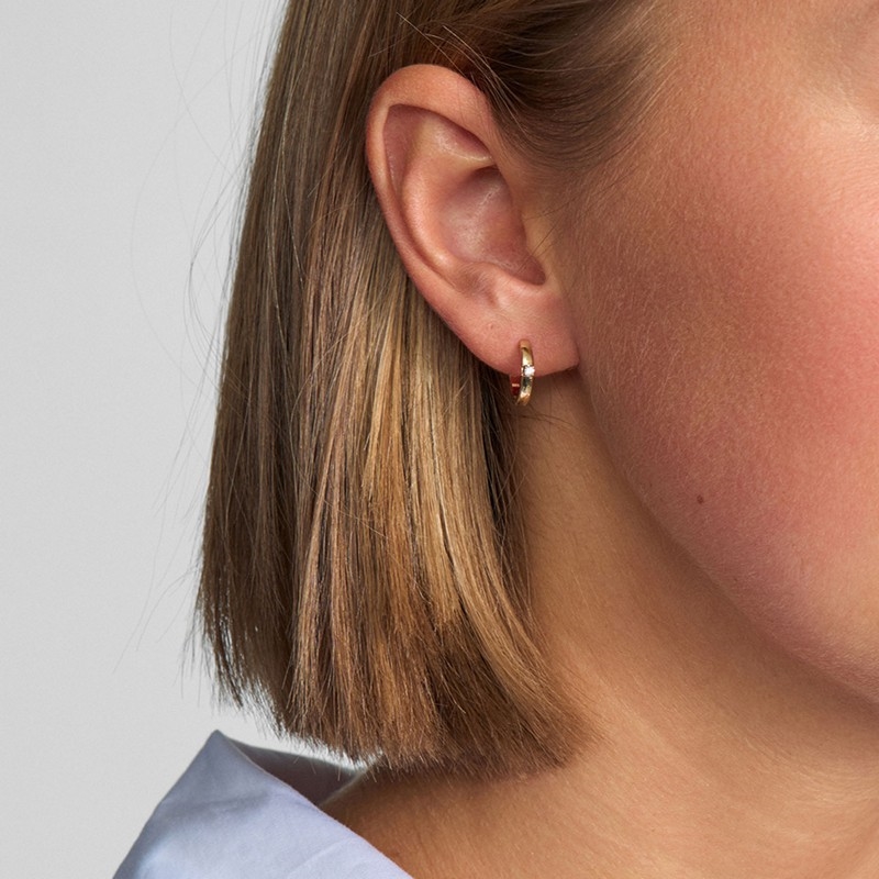 Crown Alliance creoler i 14 karat guld