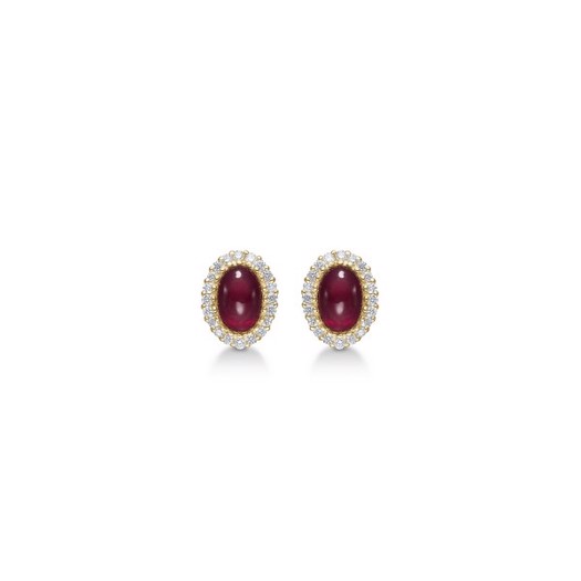 Billede af Mads Z - Royal Ruby øreringe i 14 karat guld m. rubiner og brillanter