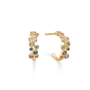 Luxury Rainbow hoops i 14kt. guld Mads Z 1514067