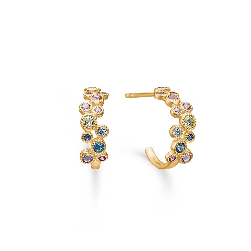 Luxury Rainbow hoops i 14kt. guld Mads Z 1514067