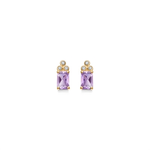 Lavender øreringe i guld m ametyst fra Mads Z 1516110