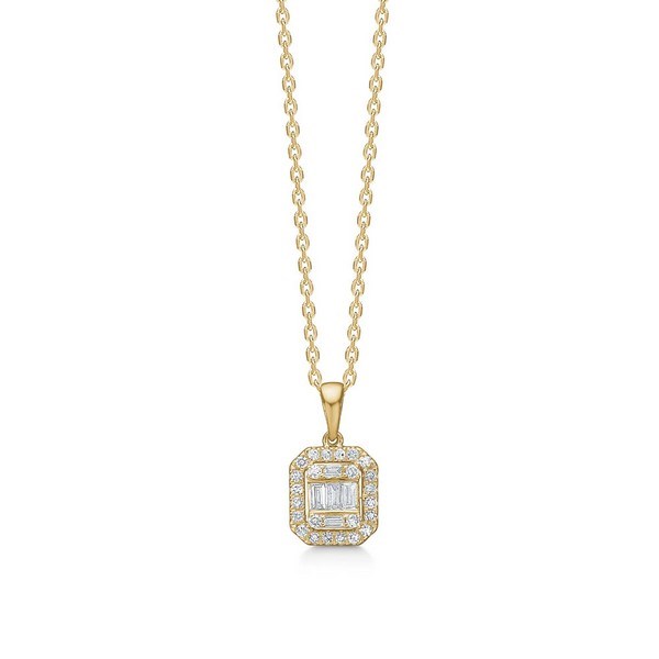 Mads Z - Elisabeth halskæde i 14kt. guld m. i alt 0,18ct. brillanter