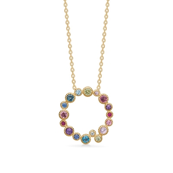 Luxury Rainbow cirkel vedhæng af Mads Z 1534066