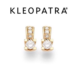 Kleopatra Queen Ørestikker 14 karat guld med Diamanter