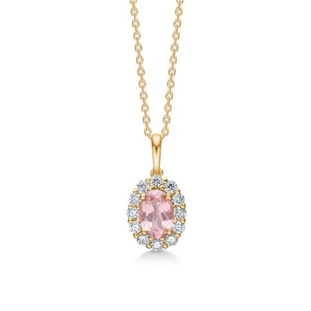 Mads Z 14 kt. vedhæng "Portofino" m. pink topas 1536149