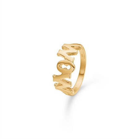 Wow / Mom ring i 14 karat guld af Mads Z 1540097