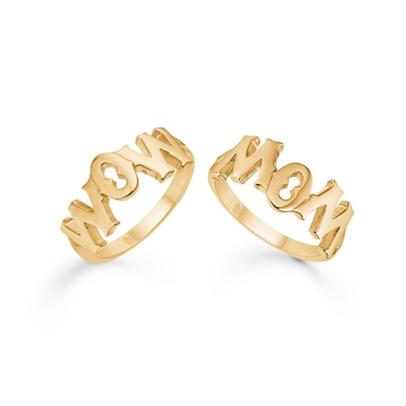 Wow / Mom ring i 14 karat guld af Mads Z 1540097