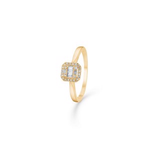 Elizabeth ring i 14 kt guld m. brillant 0,18ct 1541031