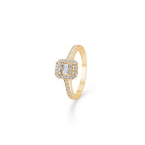 Elizabeth ring i 14 kt guld m. brillant 0,33ct 1541032