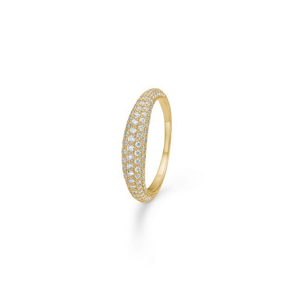 Half Moon ring i 14 kt guld m brillanter Mads Z 1541091