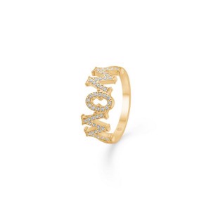 WOW/MOM ring i 14 kt guld m. 0,23ct fra Mads Z 1541099