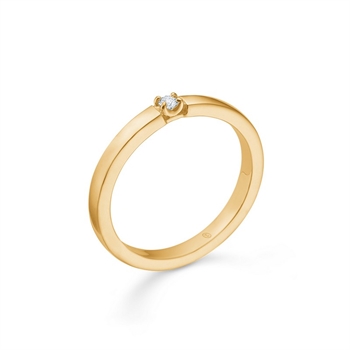 CROWN ALLIANCE ring I 14 kt. guld med 0,04 ct - 0,09 ct