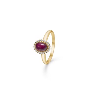 Mads Z - Royal Ruby ring i 14 karat guld m. diamanter