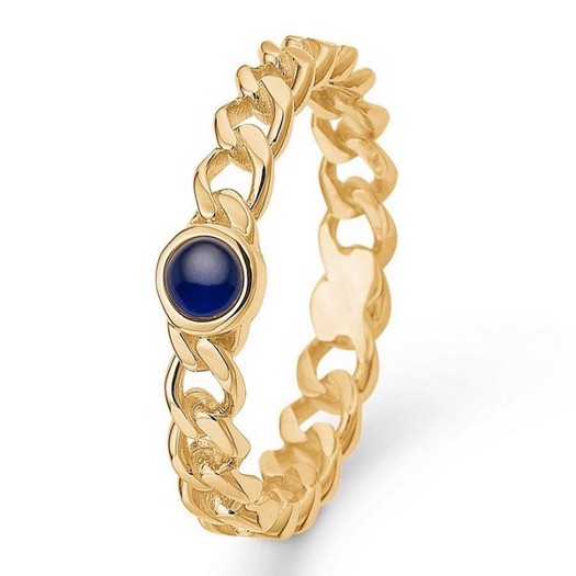 Mads Z - Poetry ring i 14 karat guld m. safir**
