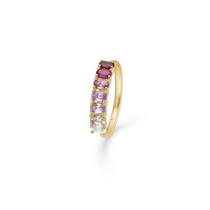 Mads Z - Poetry Ruby ring i 14kt. guld med ægte sten 