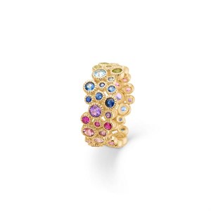 LUXURY RAINBOW ring i 14 kt guld m. sten fra Mads Z 