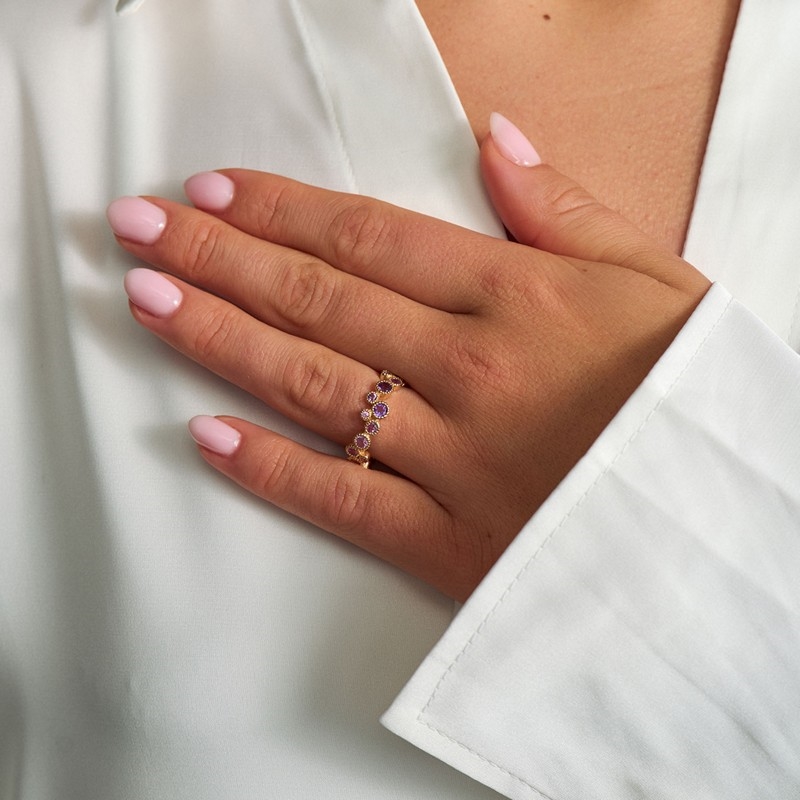 Luxury Rainbow ring i 14 kt guld af Mads Z 1544065