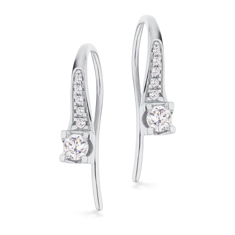 Kleopatra Queen diamant øreringe i 14 kt. hvidguld 1546