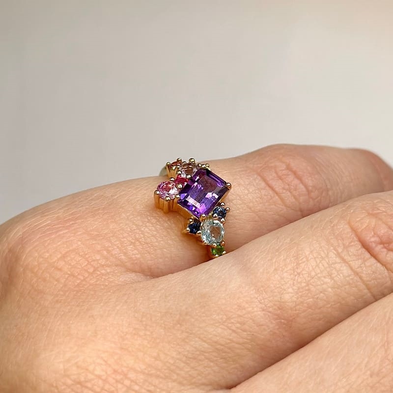 Four Seasons Summer ring fra Mads Z – Sommerens farver i 14 karat guld