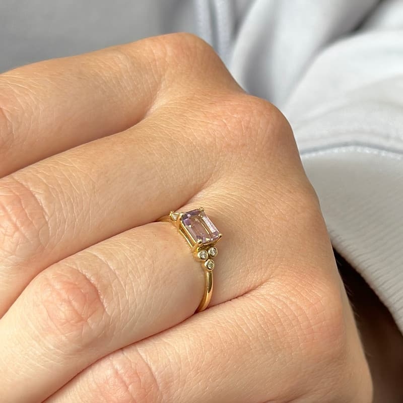 Lavender ring i 14 kt guld af Mads Z 1546110