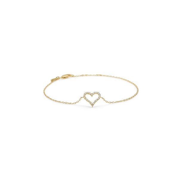 Billede af Mads Z - Tender Heart armbånd i 14kt. guld og i alt 0,12ct. brillanter