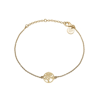 Armbånd i forgyldt sølv fra Aagaard med livets træ