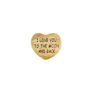 STORY - Kampagnecharm i forgyldt sølv "LOVE YOU TO THE MOON AND BACK"