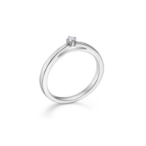 Mads Z - CROWN ring i 14kt. hvidguld m. diamant (0,04ct.-0,50ct.)