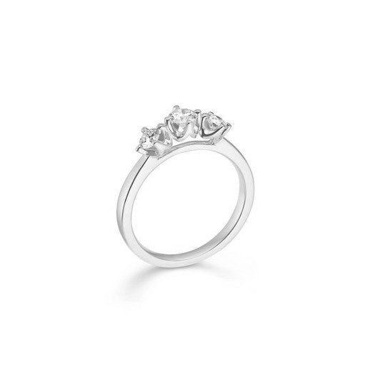 Mads Z Trinity diamantring i 14 kt hvidguld med 3 brillanter