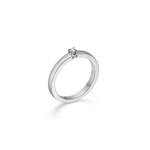 CROWN alliance ring I 14 kt. Hvidguld med diamant fra 0,04 ct. - 0,09 ct.