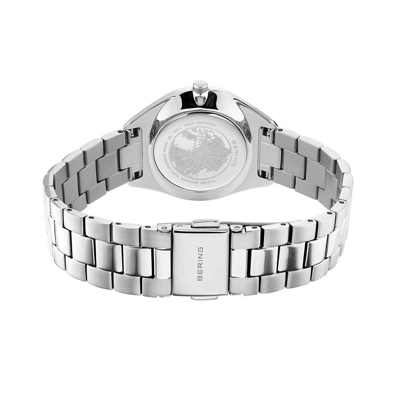 Bering - Solar dameur i poleret sølv 31 mm 2