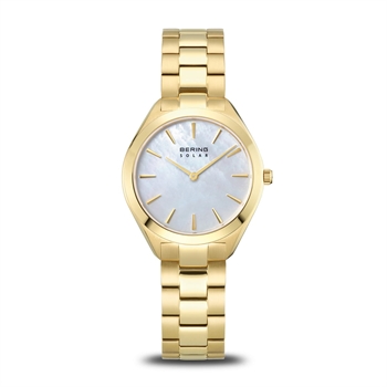 Bering Time Solar dameur i poleret guld 31 mm