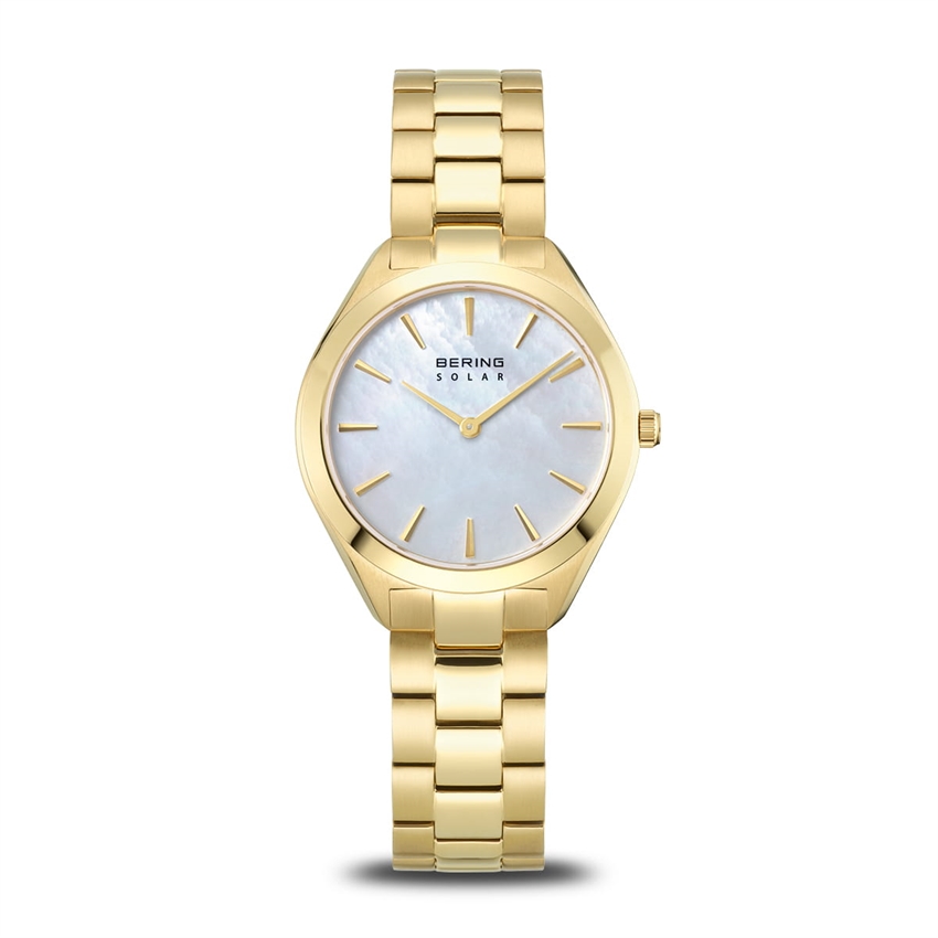 Bering Time Solar dameur i poleret guld 31 mm