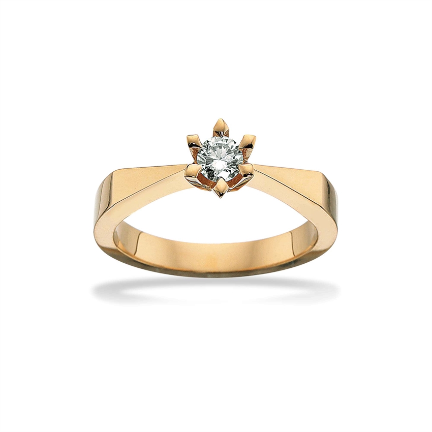 Billede af Scrouples - Victoria ring i 14kt. guld m. 0,20ct. TW/SI