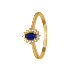 Aagaard - 8 kt. guld ring med blå safir | 1800-G8-15