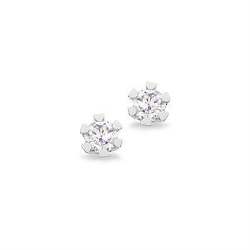 Vida Ørestikker 8 kt. hvidguld med brillant 0,06 - 0,40 ct. 