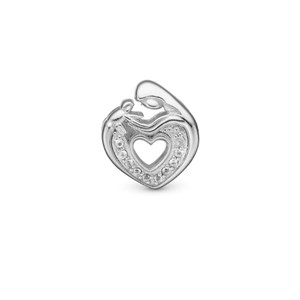 Christina Collect - MOTHER & CHILD HEART charm i sølv til sølvarmbånd 623-S273