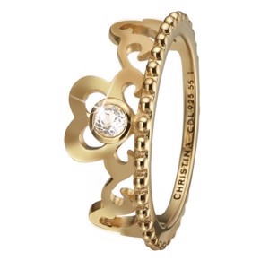 Forgyldt ring - Christina - PRINCESS HEARTS - 2.16.B