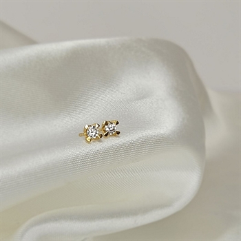 Aagaard - Diamant øreringe i 8 kt guld med Lab diamant i alt 0,20 ct